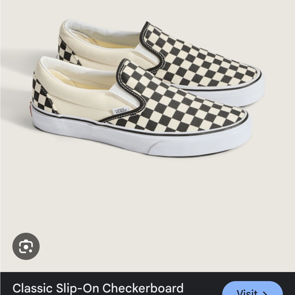 Vans Slip-On Black and White Checkerboard Shoes
